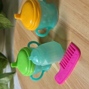 Baby Alive 2 Sippy Cups 1 Bottle 1 Comb